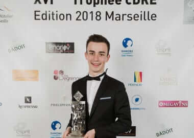 CDRE France 2018 Trophy won by François, an Institut Paul Bocuse student